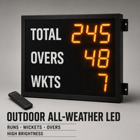 Tableau de scores sportif extérieur LED toutes saisons pour le cricket, numérique, haute luminosité, étanche pour les matchs en terrain ou en club