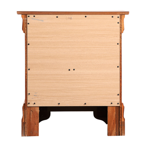 Oak Nightstand With Classic Design Two <b>Drawer</b> <b>Storage</b> For Bedroom - Product Image 4