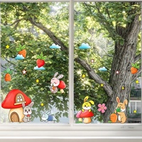 Autocollants muraux décoratifs en PVC autocollants imperméables, style minimaliste, petits animaux, pour la décoration intérieure, vente en gros transfrontalière