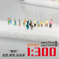 Figurines colorées de petit homme architecture miniature artificielle modèle à l'échelle ho pour 1:35 1:48 1:72 1:87 O HO N TT train à l'échelle Z