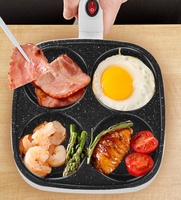 Poêle à œufs électrique antiadhésive 4 tasses, sans cuisinière, poêle à omelette en granit, poêle à frire pour le petit-déjeuner, pour œufs, crêpes, pancakes