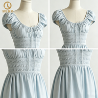 Robe midi décontractée professionnelle pour femme, taille XXL, couleur unie, manches à volants, plissée, style formel et professionnel