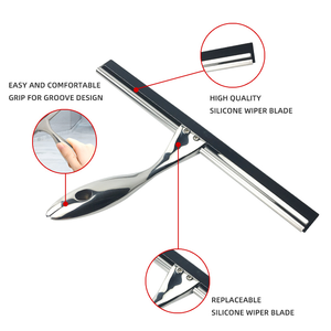 Top Seller 10 Inch Stainless Steel Luxury Customized Kitchen Window Washer <strong>Squeegee</strong> 1000 Stick Suction Cup Rubber Glass <strong>Shower</strong> - Product Image 4