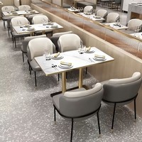 Bancs de restaurant personnalisés en pierre frittée et structure métallique pour café et restauration rapide, vente en gros