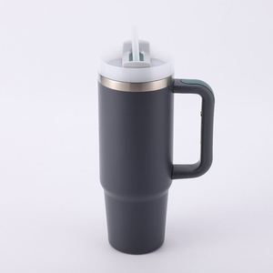 Gobelet de voyage isotherme H2.0 pour voiture, 30 oz, double paroi sous vide, avec couvercle et paille, antidérapant, logo personnalisé OEM - Product Image 1