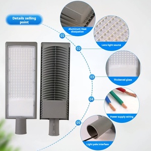 Expédition <span class=keywords><strong>moins</strong></span> chère Ip65 étanche autoroute route jardin 220V lampe publique électrique 30w 50w 100w 150w 200w réverbère LED extérieur - Product Image 5