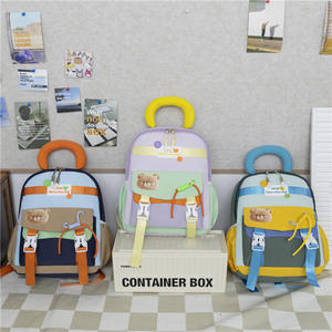 Mochila Infantil Nueva al por Mayor, Linda Mochila con Diseño de Oso de Dibujos Animados, Mochila Escolar para Niños de Jardín de Infancia, Mochila de Bloques de Color - Product Image 1