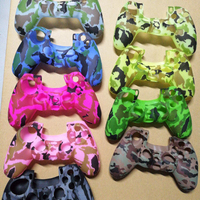 Coque de protection en silicone antidérapante couleur camouflage durable pour manette de jeu P4 - Vente en gros