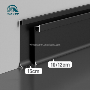 Win Top LED Rodapié Aleación de aluminio Pared Zócalo Piso Led Pateando Pie Línea Perfil 12cm Rodapié 15cm de altura alta - Product Image 4