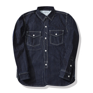Chaqueta de Trabajo de Manga Larga para Hombre, 100% Algodón, Estilo Casual Otoñal, Inspirada en <span class=keywords><strong>Ami</strong></span>, con Bolsillos Irregulares - Product Image 3