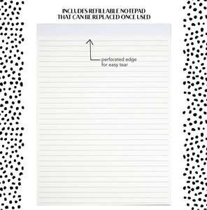 Clipboard Folio Với Notepad Lót Có Thể Nạp Lại Và Máy Tính Xách Tay Bỏ Túi Lưu Trữ Nội Thất Clipfolios Màu Đen Và Trắng Sành Điệu - Product Image 6