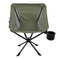 Chaise de camping pliable pivotante en aluminium aéronautique 7075, ouverture rapide, chaise de camping pliante rotative