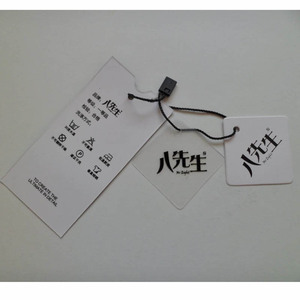 Étiquettes suspendues pliables de style délicat blanc avec cordon en lin - Product Image 4