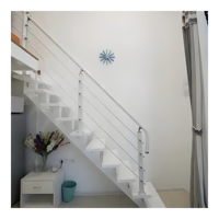 Prima Moderne Escalier Droit Lumière avec Senior Long Cube Lustres Verre Marche Haut Plafond Conception Personnalisée Escalier en Bois