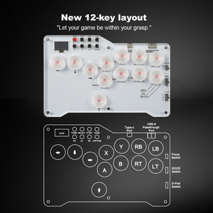 Flatbox Gamepad Pro Hitbox Arcade Stick cho P5 trò chơi chiến đấu trao đổi nóng Cherry chuyển đổi leverless điều khiển cho PS4/PS3/NS/PC - Product Image 6