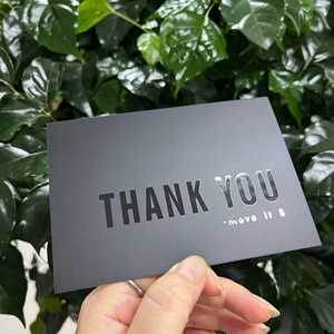 أو طباعة بطاقات أعمال فاخرة منقوشة شكرًا - Product Image 5