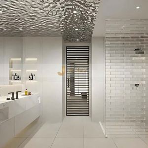LL01 Plaque en acier inoxydable 304 effet vague d'eau, poli miroir 8K, pour murs d'hôtel, vente chaude, approvisionnement direct usine - Product Image 6