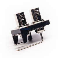 Adaptateur BNC double connecteur femelle BNC coudé pour PCB 50ohm 75ohm pour CCTV 3GHz