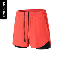 Shorts de sport d'été pour hommes - Fitness, séchage rapide, respirant, design en une seule pièce, antidérapant, pantalon de course à double couche