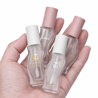 Bouteille de brillant à lèvres 2,5 ml à forme plate et ondulée, prix d'usine, vente en gros, contenant unique pour teinte à lèvres avec bouchon et pinceau
