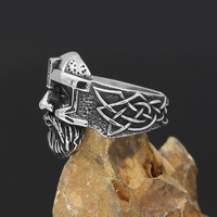 Anillo Serpiente Vikingo Acero Titanio Anillo Serpiente Nordico Plata Antigua Unisex Hombre Mujer Joyeria al por Mayor