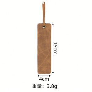 Stocked Cheap Custom Engraved Mark Retro Book Lover <b>Gift</b> Pu Leather Page Markers for Reading Lovers - Product Image 2