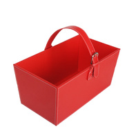 Boîte cadeau en cuir surdimensionnée, boîte cadeau de Noël, boîte de rangement pour la maison, panier cadeau du Nouvel An chinois et emballage de panier de fruits.