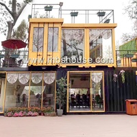 Stand de restaurant préfabriqué en conteneur de restauration rapide de style européen pour une utilisation en hôtel