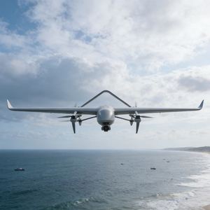 UAV à décollage vertical à aile fixe de qualité industrielle, charge utile lourde de 55 kg, temps de vol de 40 minutes, fonctionnement cyclique déchargé, moteur sans balais - Product Image 2