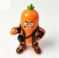 Figurine de collection personnalisée en forme de carotte de dessin animé, statue d'art en ABS, fabriquée en Chine, figurine de designer OEM sur mesure pour la vente en gros aux marques