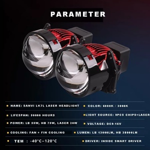 Sanvi Car 3 Inch Universal LK7L Auto <b>Lights</b> Lamp Car Laser LED <b>Projector</b> Lens Headlight Fitting <b>Light</b> Systems - Product Image 3