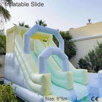 Château gonflable en PVC pour l'extérieur avec toboggan aquatique, piscine, escalade et souffleur, capacité de 15 personnes, pour parc, maison, usage commercial