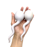 Balle anti-stress en forme de sperme à rebond rapide, personnalisable avec logo, en mousse PU, jouet anti-stress pour la publicité hospitalière