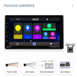 Podofo 9 Inch 1 DIN Đài Phát Thanh Xe Hơi Có Thể Tháo Rời Màn Hình Cảm Ứng Carplay Bt FM MP5 Máy Nghe Nhạc Autoradio Với 12LED Rear View Máy Ảnh - Product Image 6