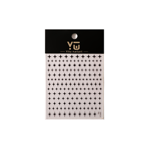 YITU Simple Four-Mans Star pegatina decorativa hormiga figura estrella plana arte de uñas para niñas <span class=keywords><strong>Internet</strong></span> Popular 3D PET Material YT5497 - Product Image 5