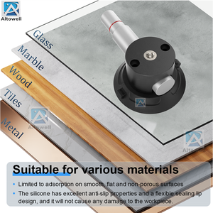 Support de caméra d'<span class=keywords><strong>action</strong></span> pour moto Altowell de qualité industrielle, ventouse à vide robuste de 3 pouces, pompe manuelle, alliage d'aluminium, silicone - Product Image 1