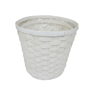 Cesta Plegable de Bambú Ecológica Blanca al por Mayor para Flores, Hogar y Cocina, Precio Económico - Product Image 1