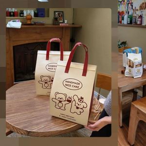 Durable Nonwoven Insulated Food Cooler Bag for Milk Tea Coffee Baking & Cake-Portable Foldable with Zipper Closure - Product Image 3