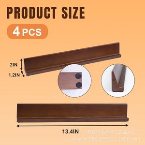 Wooden Domino Tray Anti Slip Base <b>Desktop</b> Game Storage Rack <b>Shelf</b> For Board Games - Product Image 3