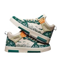 Baskets montantes à lacets 2026 – Nouvelles chaussures pour hommes avec empeigne en cuir PU et semelle intérieure confortable – Tendance et polyvalentes