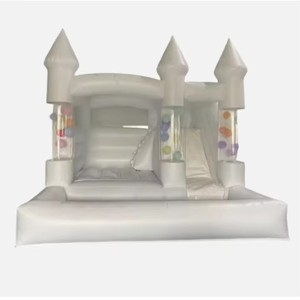 Château sautant portable blanc de qualité commerciale en PVC avec ventilateur <span class=keywords><strong>pour</strong></span> les fêtes de <span class=keywords><strong>mariage</strong></span> en plein air des enfants - Product Image 1
