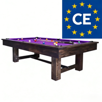 Table de billard 9 pieds en bois massif et ardoise de Jiujiang, artisanat de sculpture rétro, qualité tournoi, couleur personnalisable, pour usage domestique
