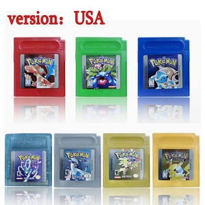 Pour Cartouche de Jeu GBC 7 Cartouches de Jeu Vidéo Classiques 16 Bits Série Pokémon Versions Bleue, Cristal, Or, Verte, <span class=keywords><strong>Rouge</strong></span>, Argent, <span class=keywords><strong>Jaune</strong></span> - Product Image 1