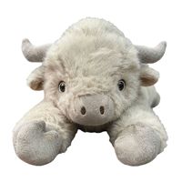Jouets en peluche Vache des Highlands avec logo personnalisé, Beige, Figurines de vaches écossaises des Highlands, Poupées en peluche, Figurines de dessins animés, Coussins en forme de vache