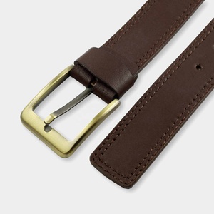 Cinturones de Cuero Vacuno Original con Hebilla Personalizada Hecha a Mano y Chapada en Aleación, Cinturones de Lujo para Hombre para Jeans y Pantalones de Vestir - Product Image 6