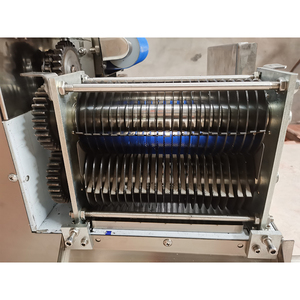 Machine à découper la viande fraîche sur convoyeur automatique, trancheuse à cubes de poulet et de bœuf commerciale - Product Image 4