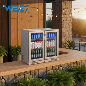 Custom Wholesale Commercial Double <strong>Hinged</strong> Door Stainless Steel Drink Beverage Freezer Outdoor Stainless Steel Beer <strong>Fridge</strong> - Product Image 2