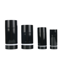 Tube vide noir 15g 30g 50g 75g pour emballage cosmétique, baume à lèvres, déodorant, parfum solide, crème, en plastique, à mécanisme rotatif
