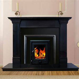 Decoración <span class=keywords><strong>de</strong></span> casa moderna diseño <span class=keywords><strong>de</strong></span> mármol tallado negro chimenea - Product Image 3