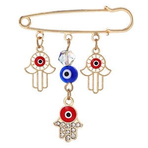 Broche de Lujo con Ojo Turco Azul CZ, Hebilla para Ajustar la Cintura, Chapado en Oro, Protección Nazar Turca, Decoraciones de Moda para Zapatos de Fátima - Product Image 3